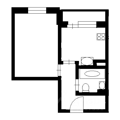 Планировка этой квартиры по данным Циан