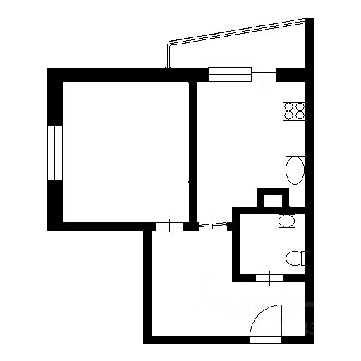 Планировка этой квартиры по данным Циан
