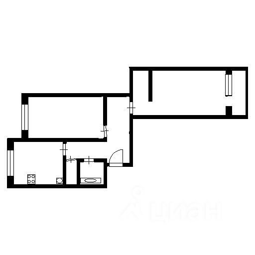 Планировка этой квартиры по данным Циан