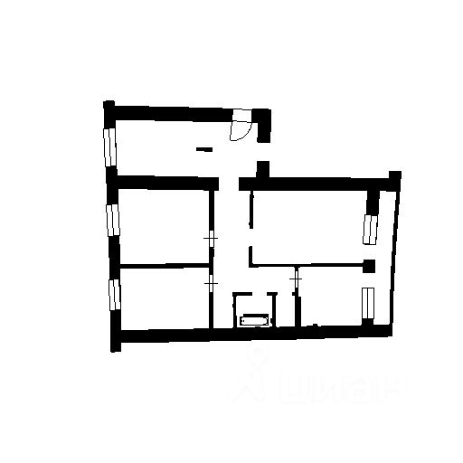 Планировка этой квартиры по данным Циан