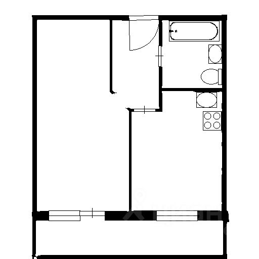 Планировка этой квартиры по данным Циан