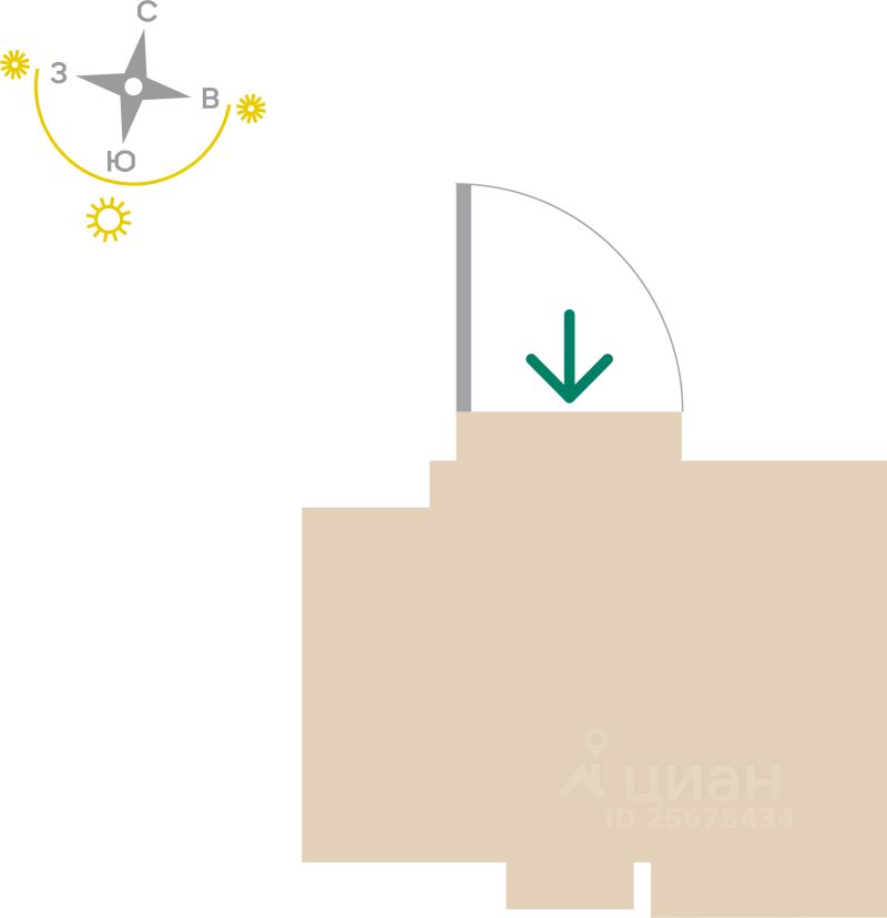 1-комн.кв., 41,6 м², 3/17 этаж