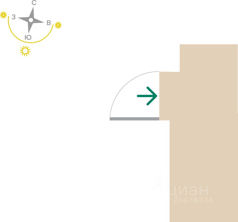 1-комн.кв., 31,7 м², 3/17 этаж