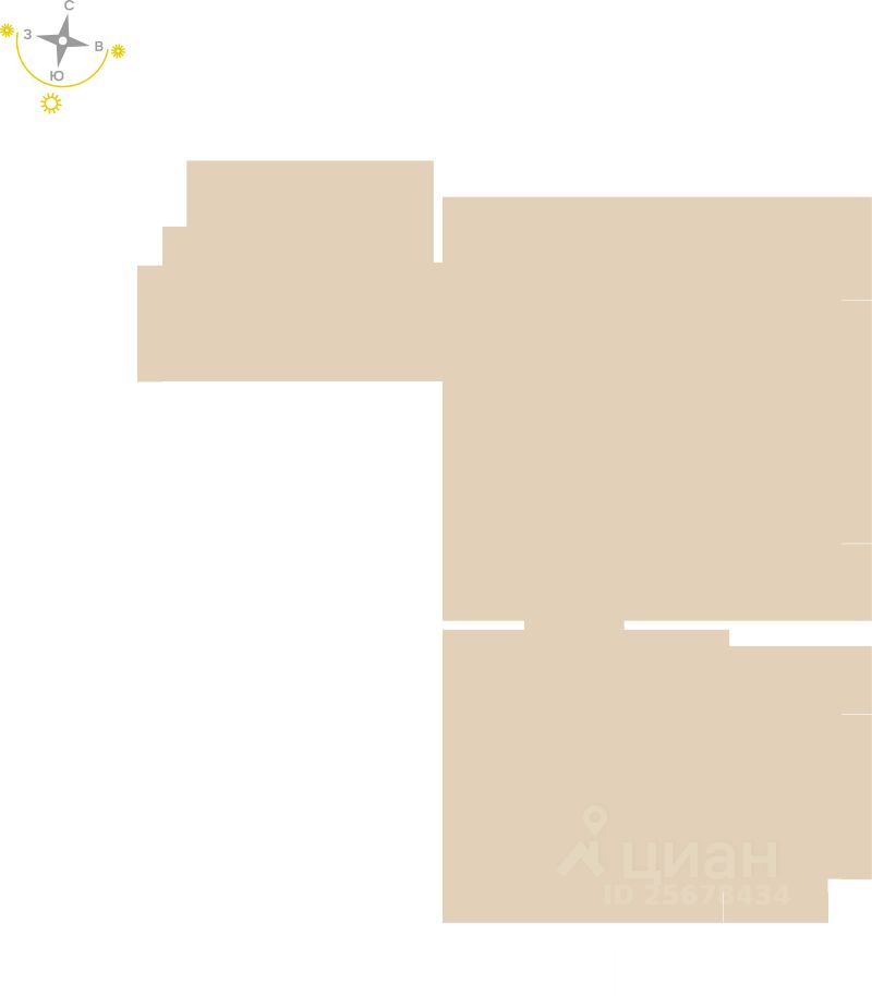 1-комн.кв., 34,1 м², 4/17 этаж