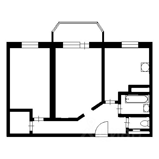Планировка этой квартиры по данным Циан
