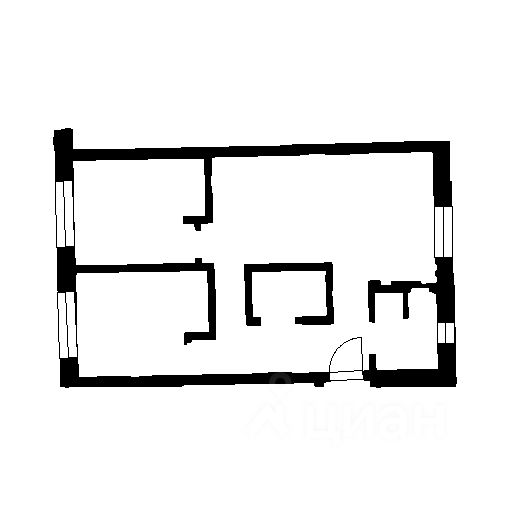 Планировка этой квартиры по данным Циан