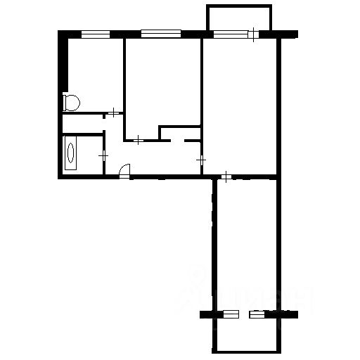Планировка этой квартиры по данным Циан