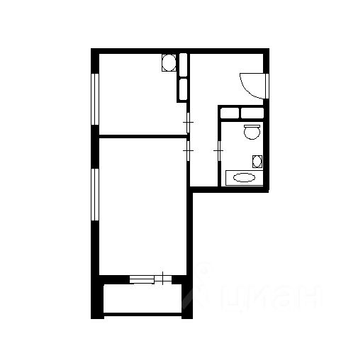 Планировка этой квартиры по данным Циан