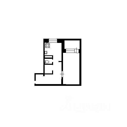 Планировка этой квартиры по данным Циан
