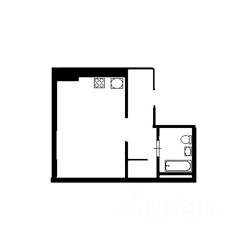 Планировка этой квартиры по данным Циан