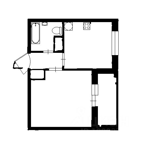 Планировка этой квартиры по данным Циан