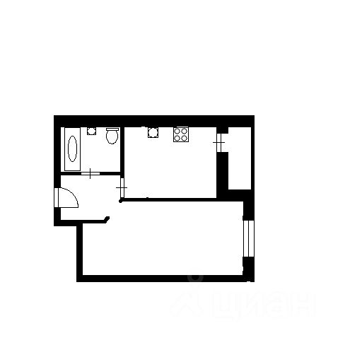 Планировка этой квартиры по данным Циан
