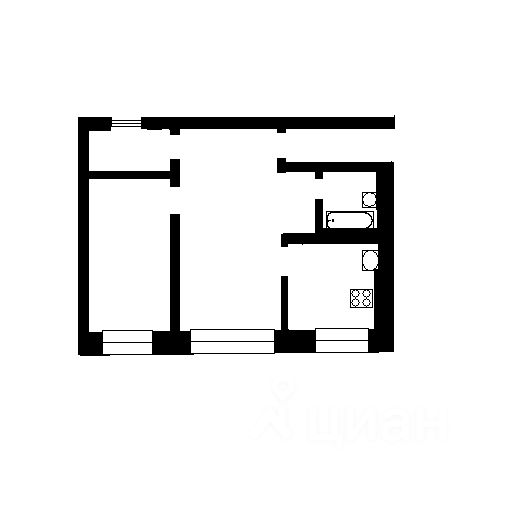 Планировка этой квартиры по данным Циан