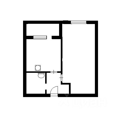 Планировка этой квартиры по данным Циан