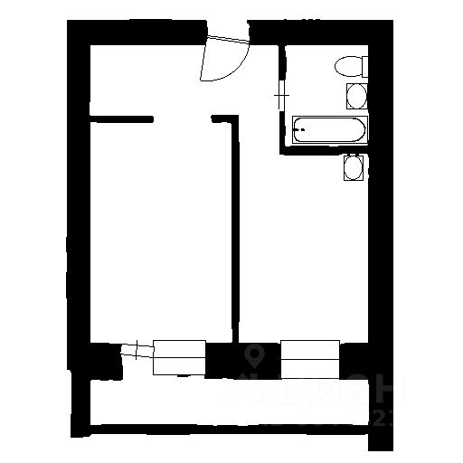 Планировка этой квартиры по данным Циан