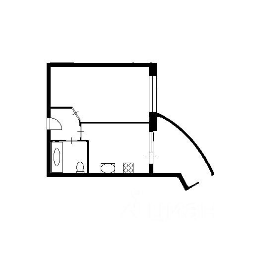 Планировка этой квартиры по данным Циан