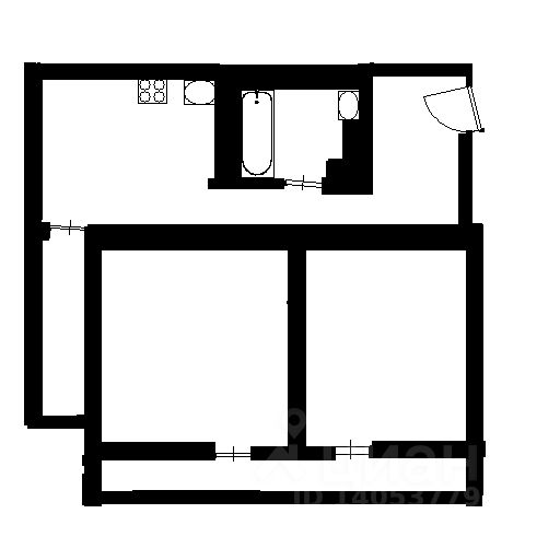 Планировка этой квартиры по данным Циан