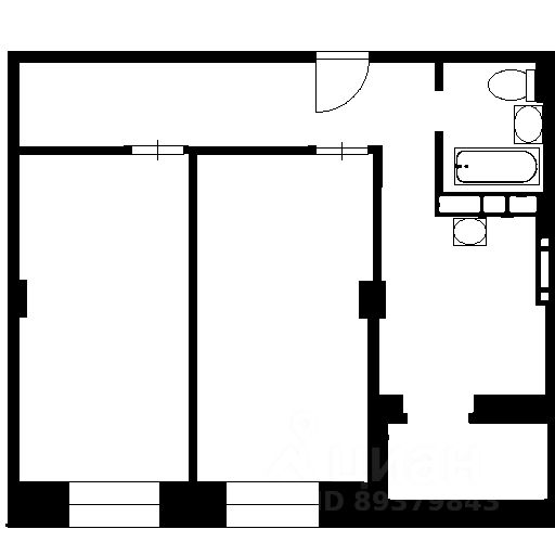Планировка этой квартиры по данным Циан