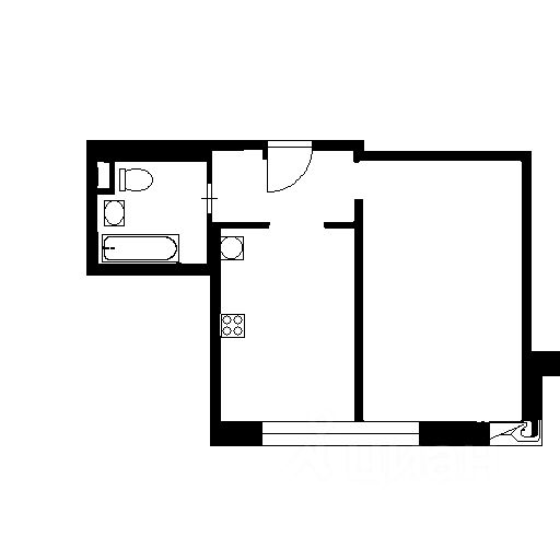 Планировка этой квартиры по данным Циан