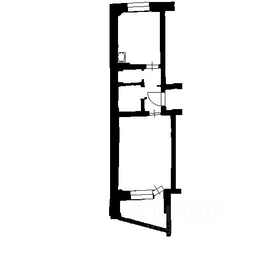 Планировка этой квартиры по данным Циан