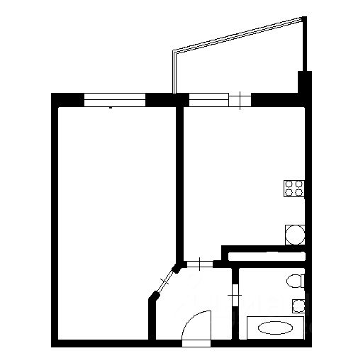 Планировка этой квартиры по данным Циан
