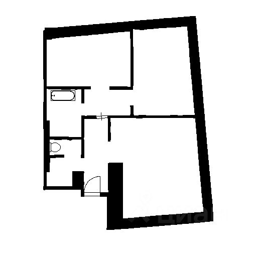Планировка этой квартиры по данным Циан
