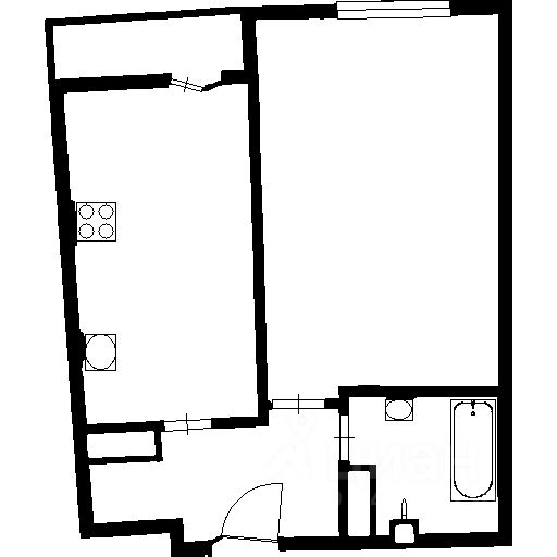 Планировка этой квартиры по данным Циан
