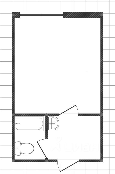 Планировка этой квартиры по данным Циан