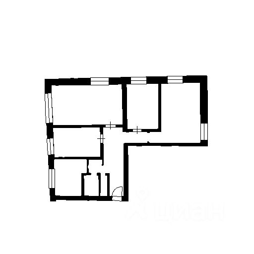 Планировка этой квартиры по данным Циан