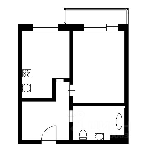 Планировка этой квартиры по данным Циан