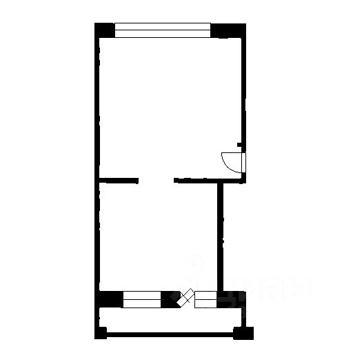 Планировка этой квартиры по данным Циан