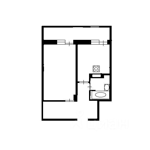 Планировка этой квартиры по данным Циан