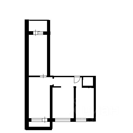 Планировка этой квартиры по данным Циан