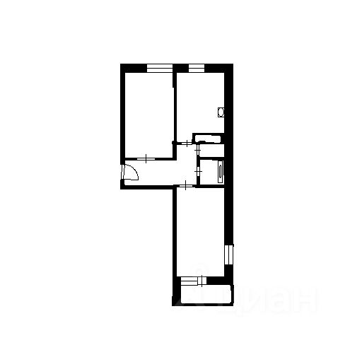 Планировка этой квартиры по данным Циан