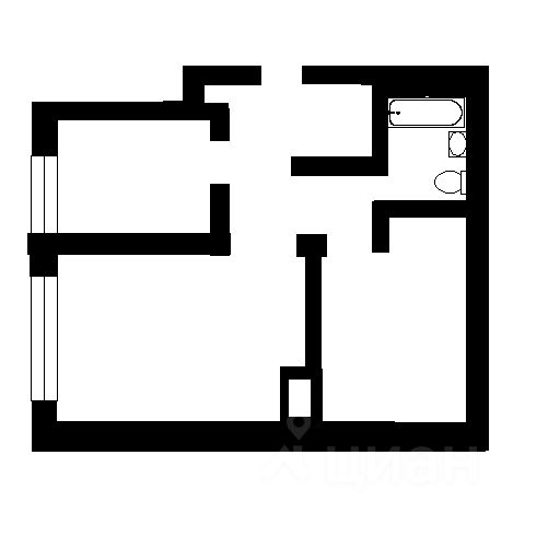 Планировка этой квартиры по данным Циан