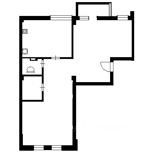 Планировка этой квартиры по данным Циан