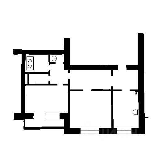 Планировка этой квартиры по данным Циан