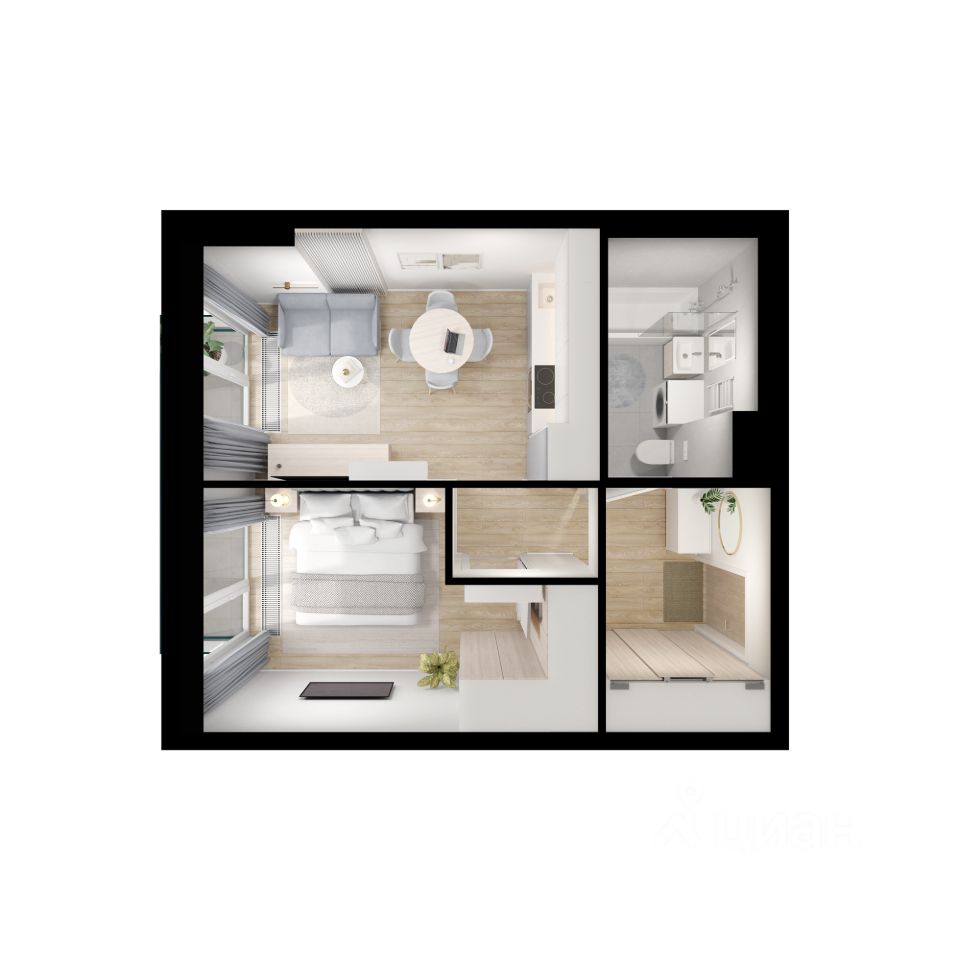 1-комн.кв., 35,6 м², 3/9 этаж