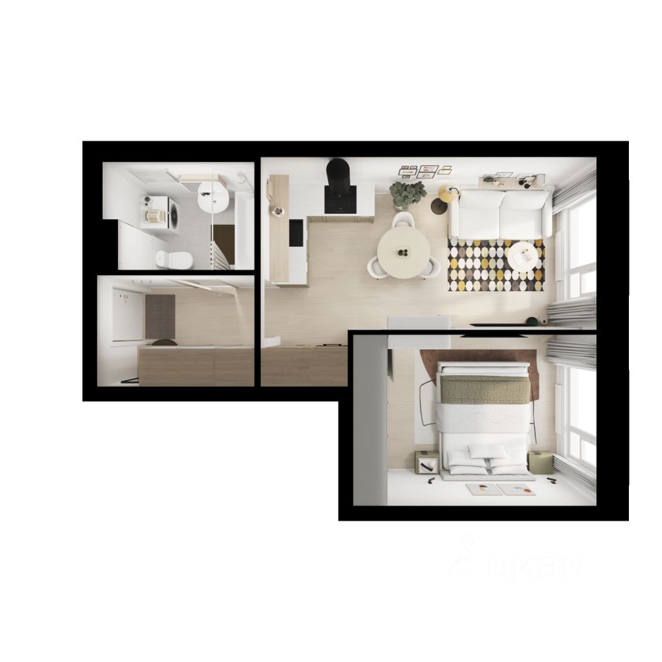 1-комн.кв., 35,7 м², 15/16 этаж