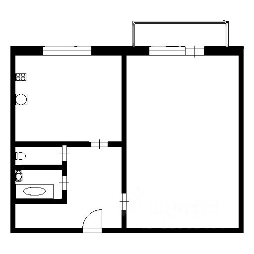 Планировка этой квартиры по данным Циан