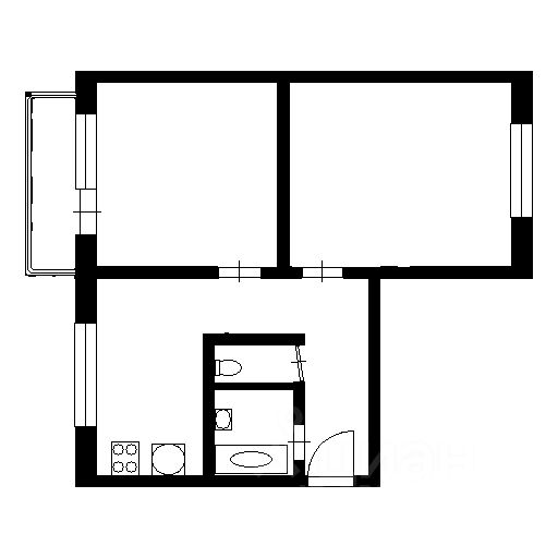 Планировка этой квартиры по данным Циан