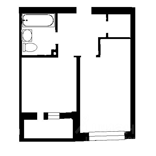 Планировка этой квартиры по данным Циан