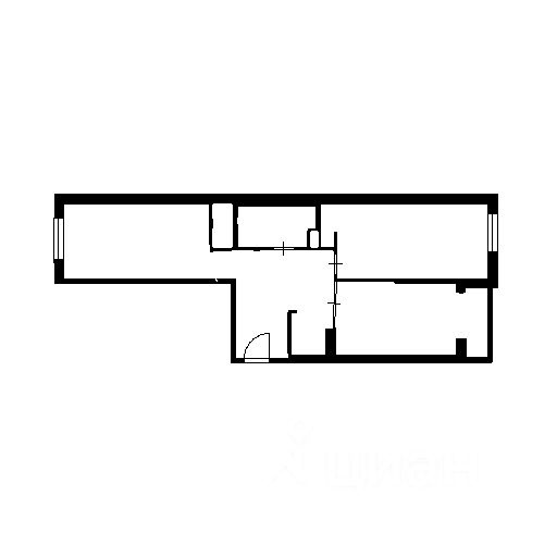 Планировка этой квартиры по данным Циан