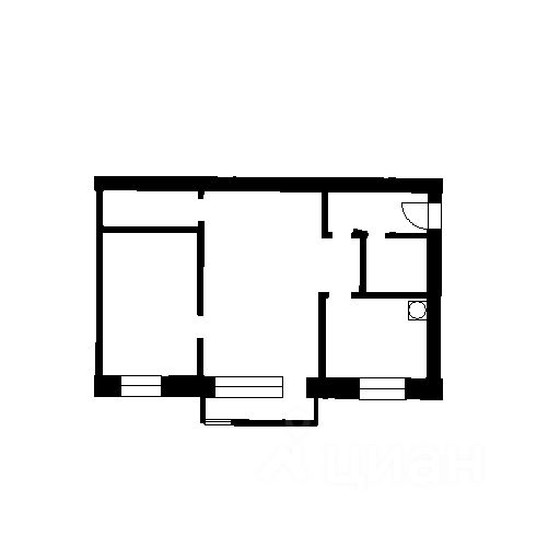 Планировка этой квартиры по данным Циан