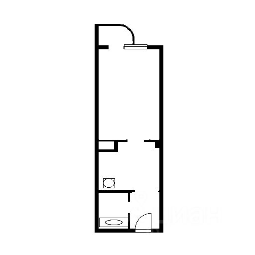 Планировка этой квартиры по данным Циан