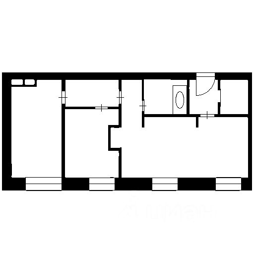 Планировка этой квартиры по данным Циан