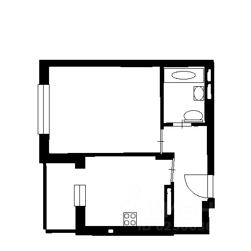 Планировка этой квартиры по данным Циан