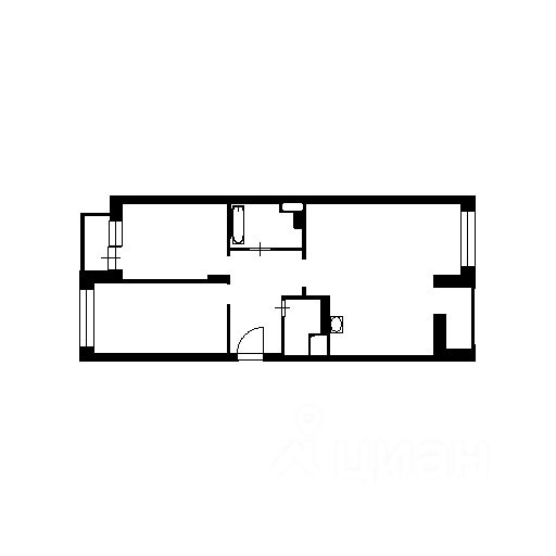 Планировка этой квартиры по данным Циан