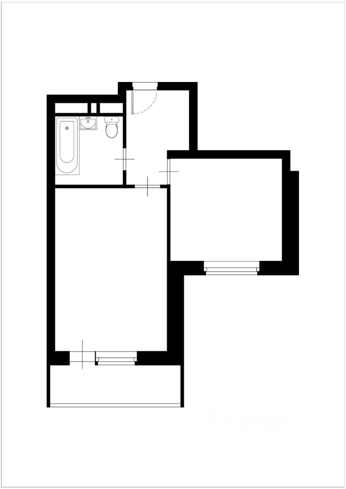 Планировка этой квартиры по данным Циан