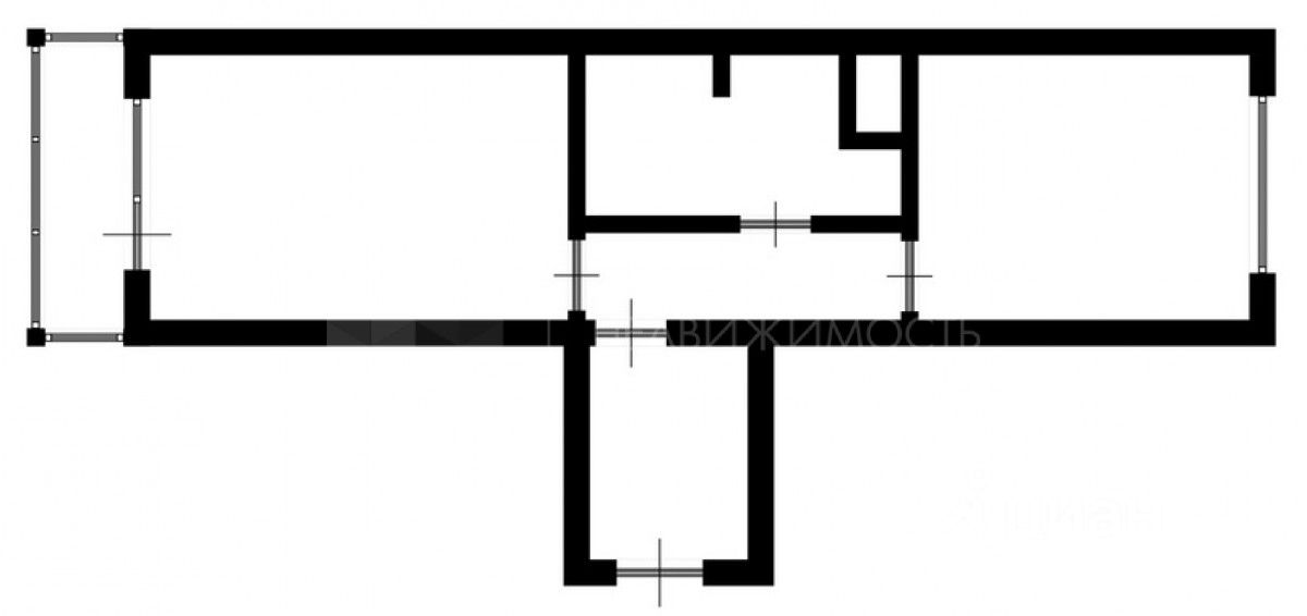 Планировка этой квартиры по данным Циан
